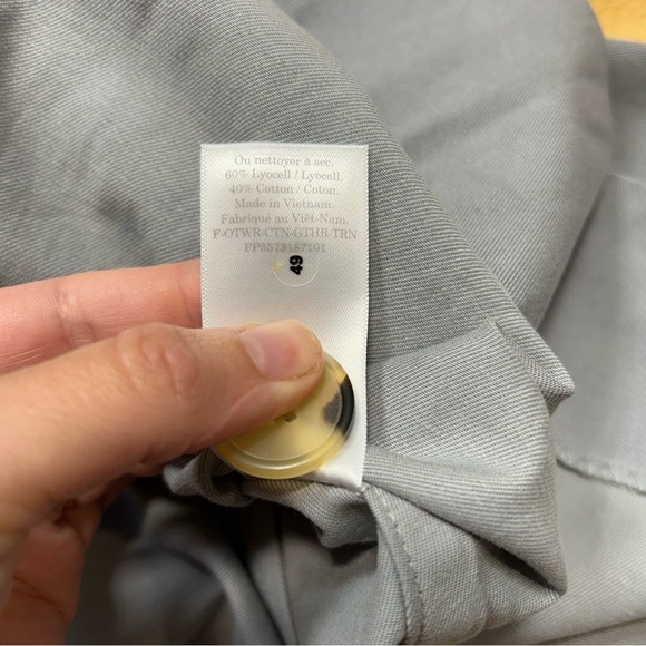 Everlane NWT The Gathered Drape Trench Coat Slate Grey XL Preppy Fall Warm - Picture 10 of 15